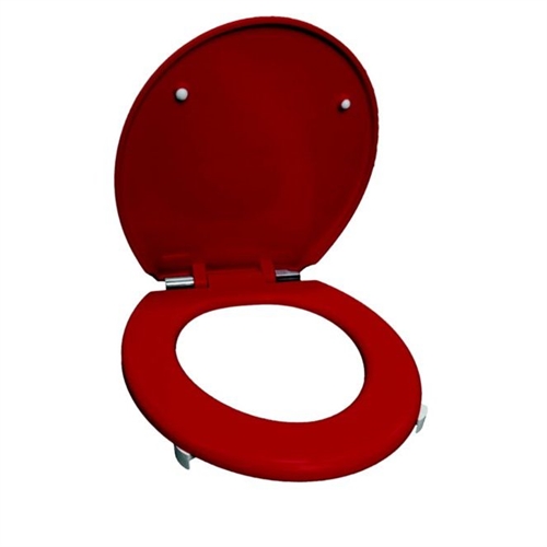 Doc M Comfort Slow Close Toilet Seat - Red